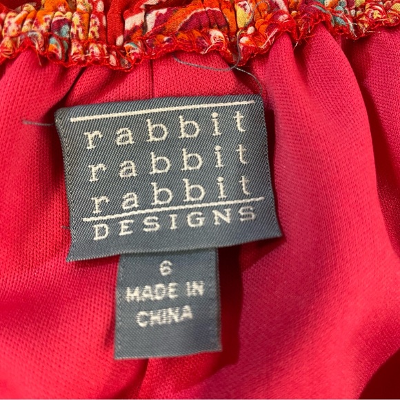 RabbitRabbitRabbit red sheer floral maxi dress 6 - Picture 10 of 12